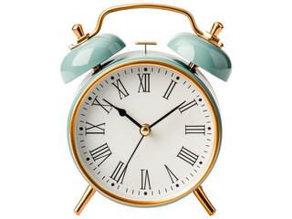 Vintage Alarm Clock with Roman Numerals Display