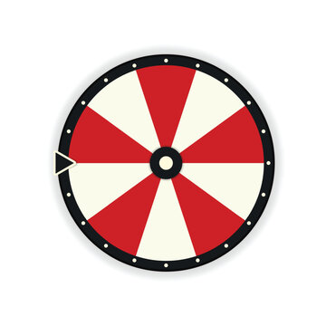 10 section blank wheel of fortune icon. Clipart image isolated on white background.