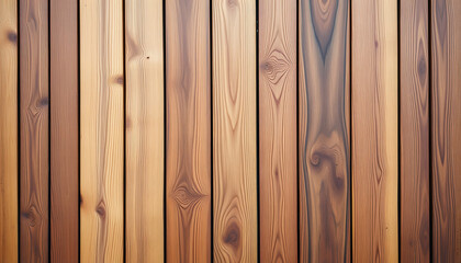 Obraz premium A wooden lamella wall in the color of natural and burnt wood with a pattern of wall panels in the background, retro style