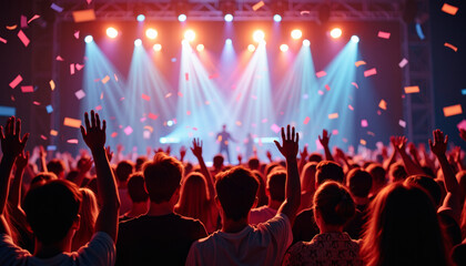 Enthusiastic Crowd at a Concert