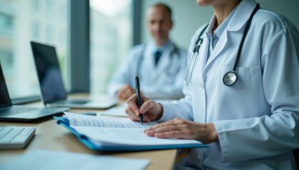 Doctors Taking Notes in a Meeting