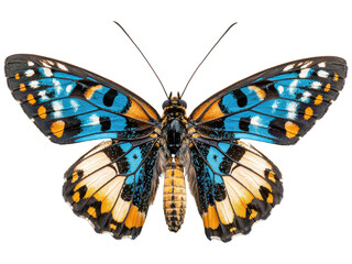 Obraz premium Vibrant Blue Butterfly with Colorful Patterns