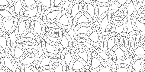 abstract stack of pretzels seamless pattern
