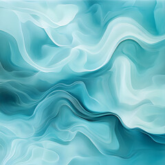 Obraz premium Ethereal Aquatic Awe: Fluid Turquoise Abstract Background for Serenity and Balance
