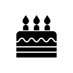 Cake icon vector. Cake sign and symbol. Birthday cake icon