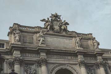 detail of the facade of church