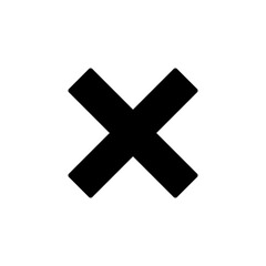 Close icon vector. Delete sign and symbol. cross sign