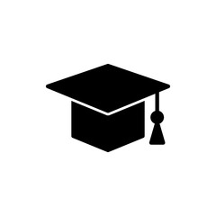 Education icon vector. Graduation cap sign and symbol. Graduate. Students cap