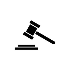 Gavel icon vector. judge gavel sign and symbol. law icon. auction hammer