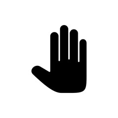 Hand icon vector. hand sign and symbol. palm
