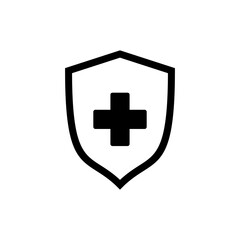 Health insurance icon vector. Insurance health document sign and symbol