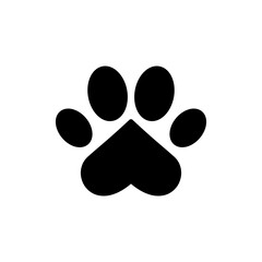 Paw icon vector. paw print sign and symbol. dog or cat paw
