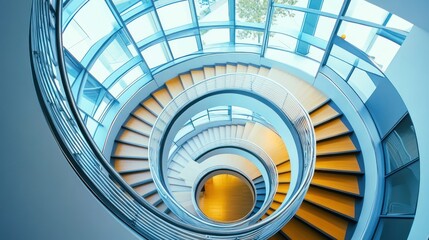 Spiral Staircase in Modern Building