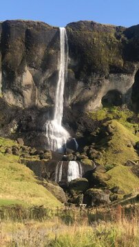 waterfall in the mountains
