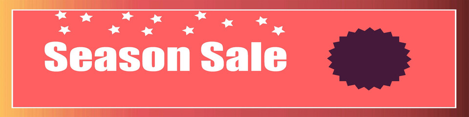 Holiday Sale Banner, 50% OFF Special Offer Ad. Discount Promotion Banner. Price Discount Offer. Season Sale Promo Sticker colorful background.