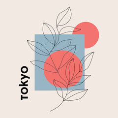 Tokyo typography for t-shirt printing design.