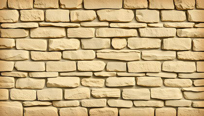 Fototapeta premium Old stone wall texture, UK. Seamless repeating pattern, flat papercut style
