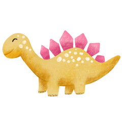 Cartoon of Stegosaurus Illustration