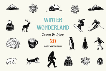 Winter Hand-Drawn Icons  © aves
