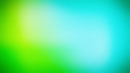 Abstract gradient background with vibrant transitions of green, yellow, and cyan hues, featuring a soft grainy texture. Ideal for creative designs and wallpapers