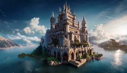 Fototapeta premium Abstract Futuristic Castle