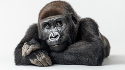 Obraz premium Portrait of a Curious Gorilla