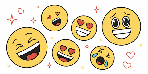 Big Emoji Set Vector