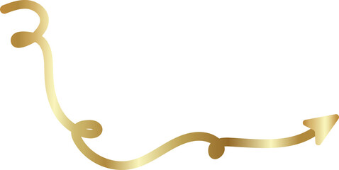 Golden arrow line, spiral, curve