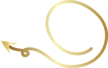 Golden arrow line, spiral, curve