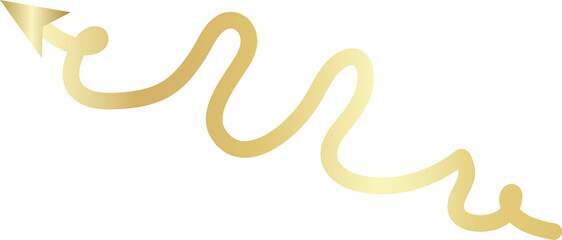 Golden arrow line, spiral, curve