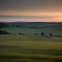 Obraz premium sunrise over the field