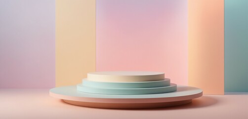 Circular Podium in Subtle Glow