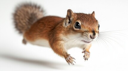 Obraz premium A Curious Chipmunk Mid-Leap