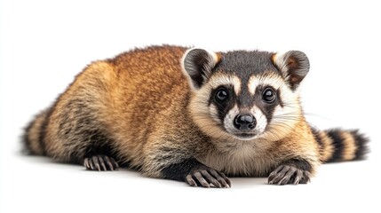 Fototapeta premium A Close-up Portrait of a White-nosed Coati