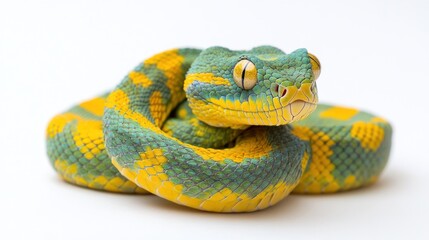 Fototapeta premium Green and Yellow Snake Portrait