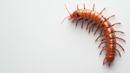 Fototapeta premium Centipede on White Background