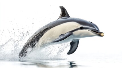 Obraz premium Dolphin Leaping Through the Air