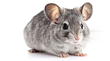 Obraz premium Cute Grey Mouse with Big Ears