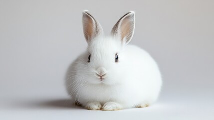 Obraz premium Adorable White Bunny