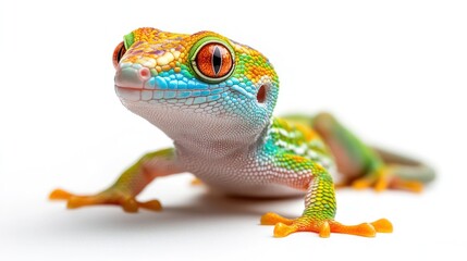 Close-Up of a Colorful Gecko