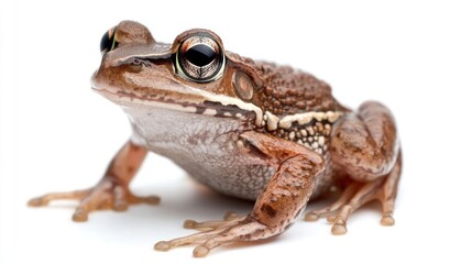 Fototapeta premium Close-up of a Brown Frog with Large Eyes