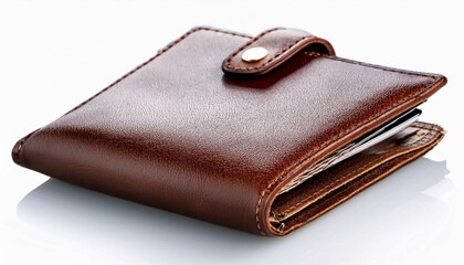 leather money card wallet isolated