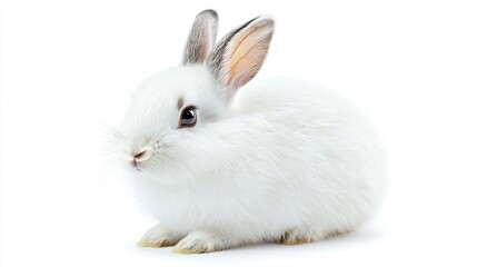 Obraz premium Adorable White Rabbit