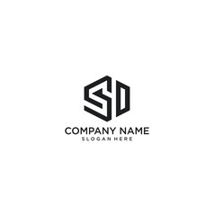 letter SD logo design vector