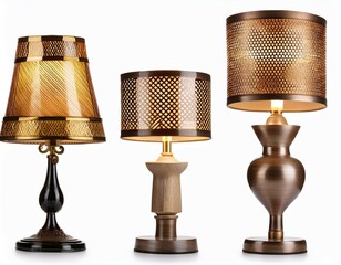 table lamp isolated on white background set of