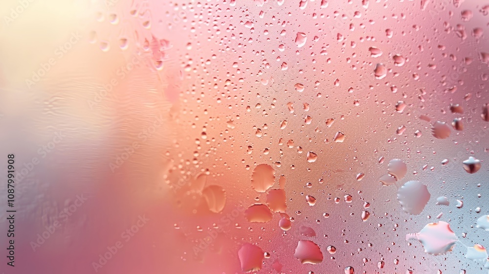 Poster pastel pink peach gradient background with grainy texture and watercolor style