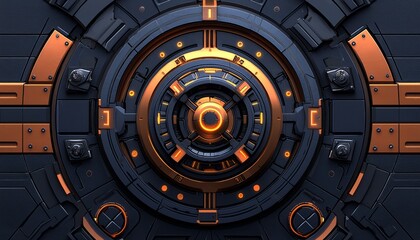 Fototapeta premium Abstract Futuristic Technology Panel Design