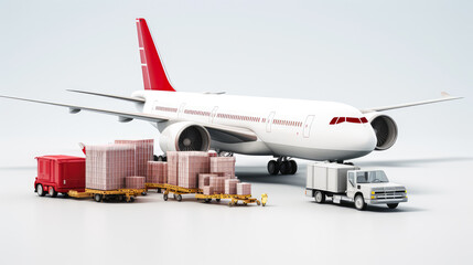 Freight Logistics Concept: Skillfully Managing Business Import and Export at the Airplane Container Terminal for Seamless Cargo Handling, Reliable Delivery, and Industry