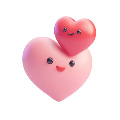 Joyful heart characters digital art whimsical design playful setting