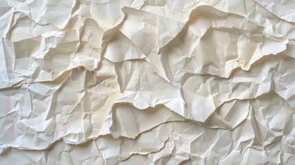 Obraz premium crumpled white paper background concept